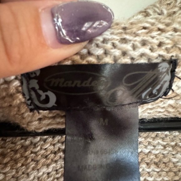 Mandee Tan Women's Knit Cardigan Vest vintage - Picture 2 of 4